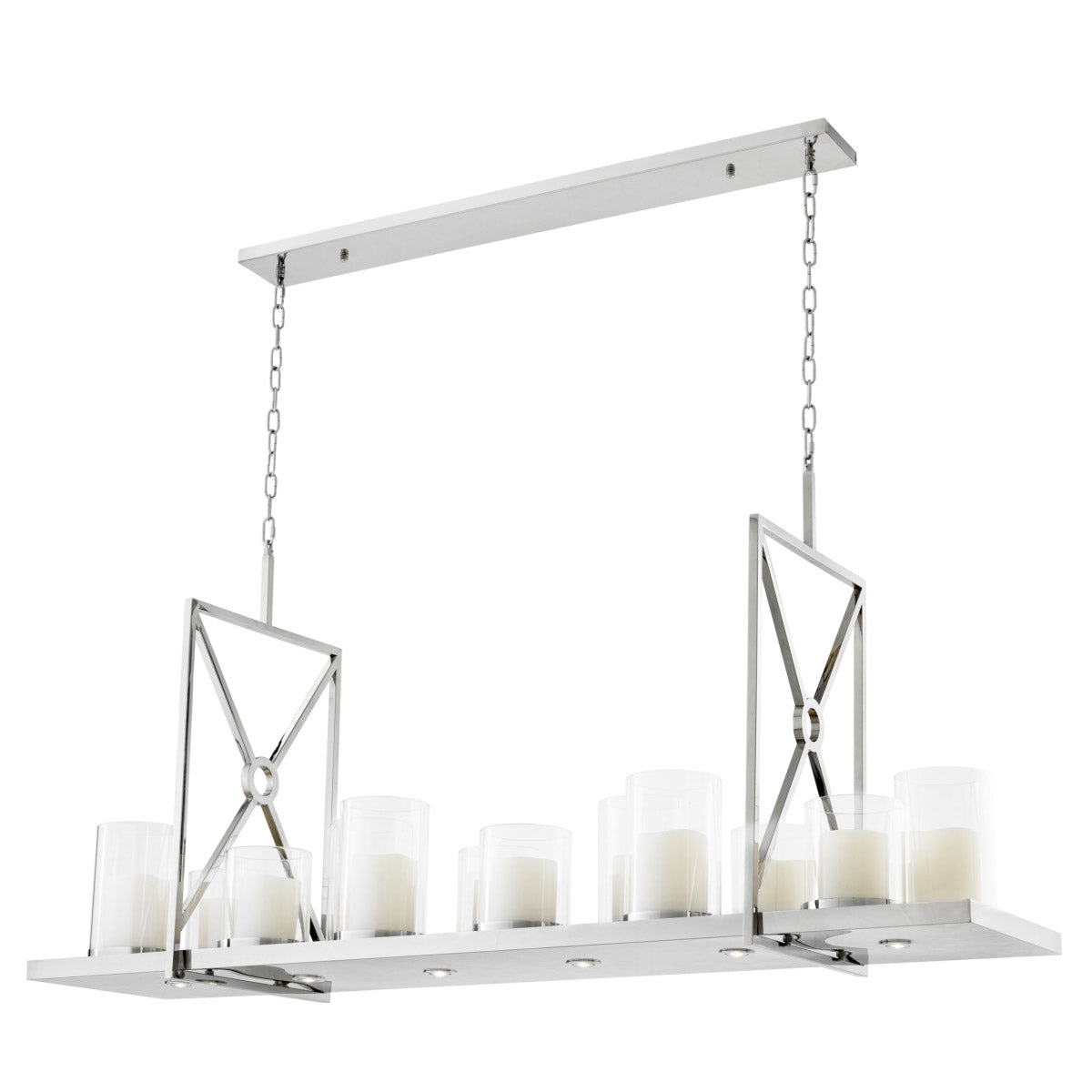 Eichholtz Chandelier Summit and 6 recessed LED downlights. The lights in this chandelier can be turned on and