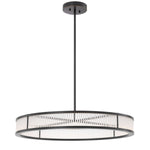 Eichholtz Chandelier Thibaud light in living rooms, dining rooms and bedrooms. It features a drum-shaped shade with a