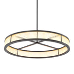 Eichholtz Chandelier Thibaud bronze highlight finish that is adorned with rods of frosted glass. Each Thibaud comes with