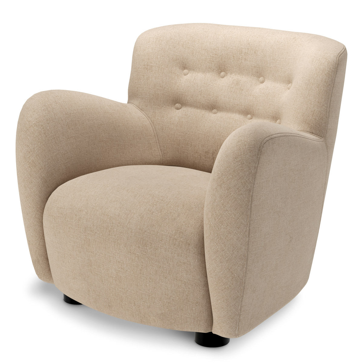 Chair Bixby Hastings beige | black feet 100% polyester Chairs & Sofas CMA0020