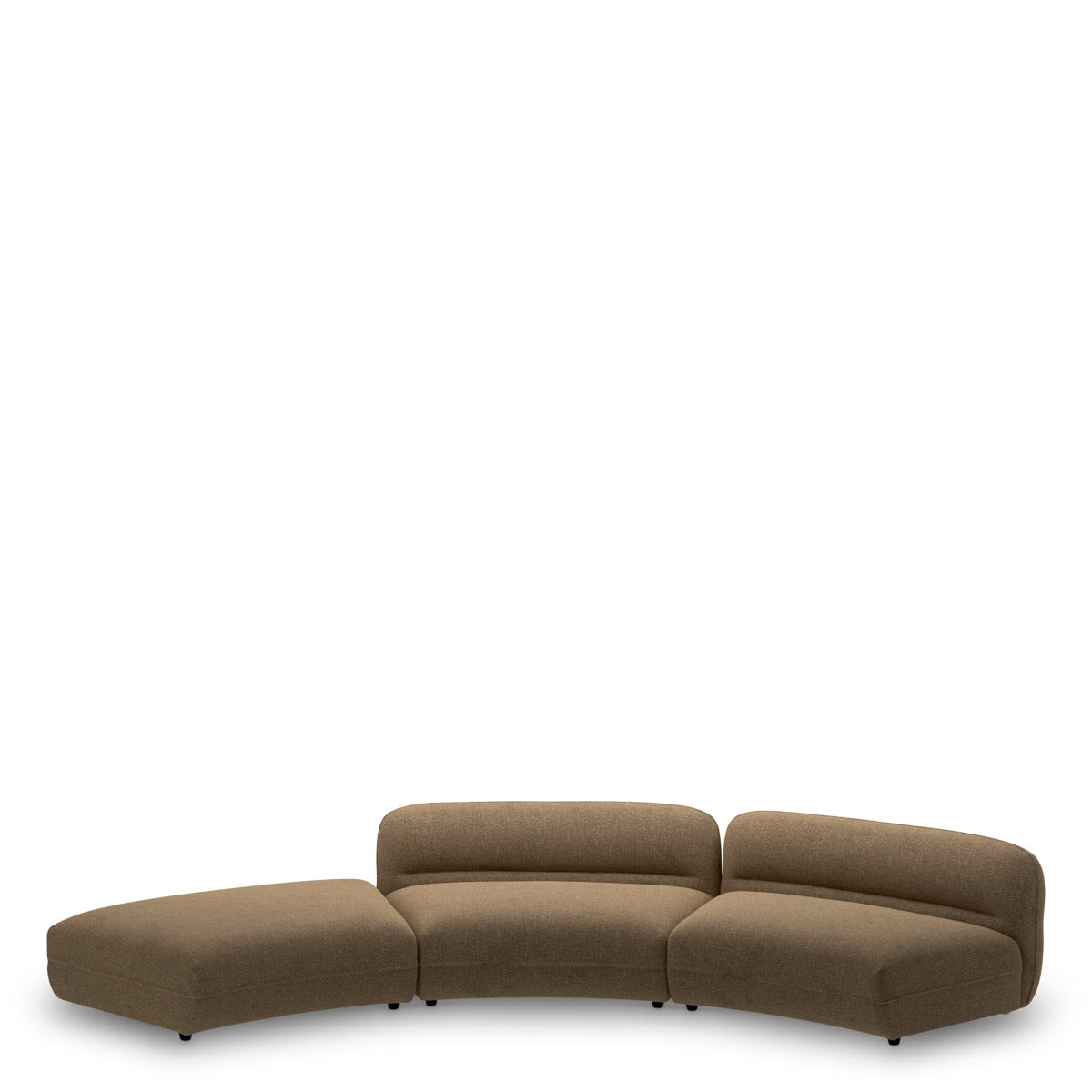 Modular Sofa Grand Avenue - Middle Hastings brown | black feet 100% polyester Chairs & Sofas CMA0209 5