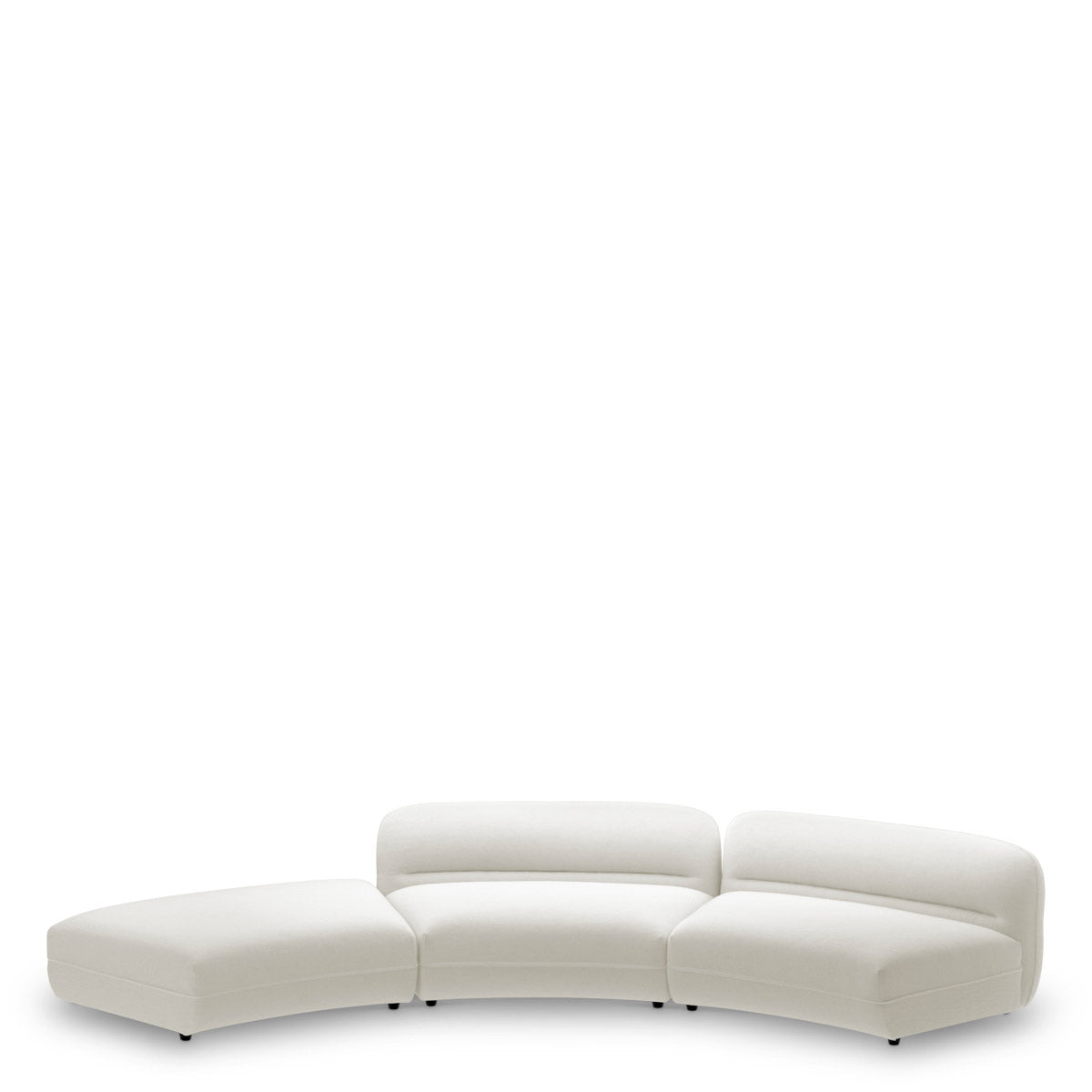 Modular Sofa Grand Avenue - Ottoman Muslin white | black feet Chairs & Sofas CMA0214 5