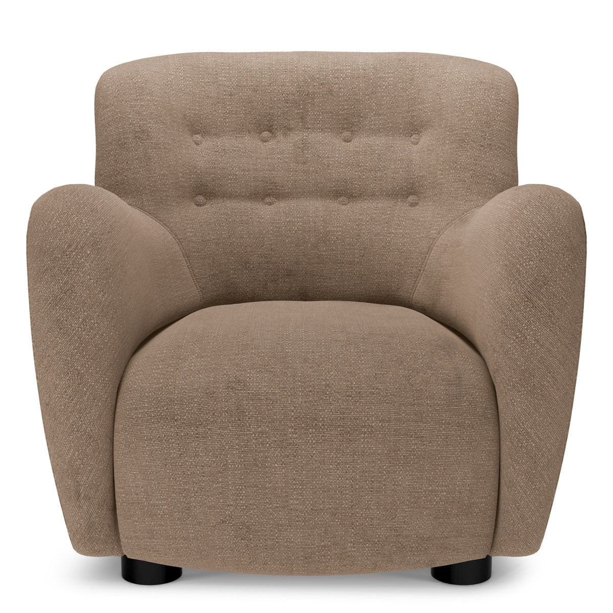 Chair Bixby Stratford warm grey | black feet 83% rayon | 17% cotton Chairs & Sofas CMA0250 3