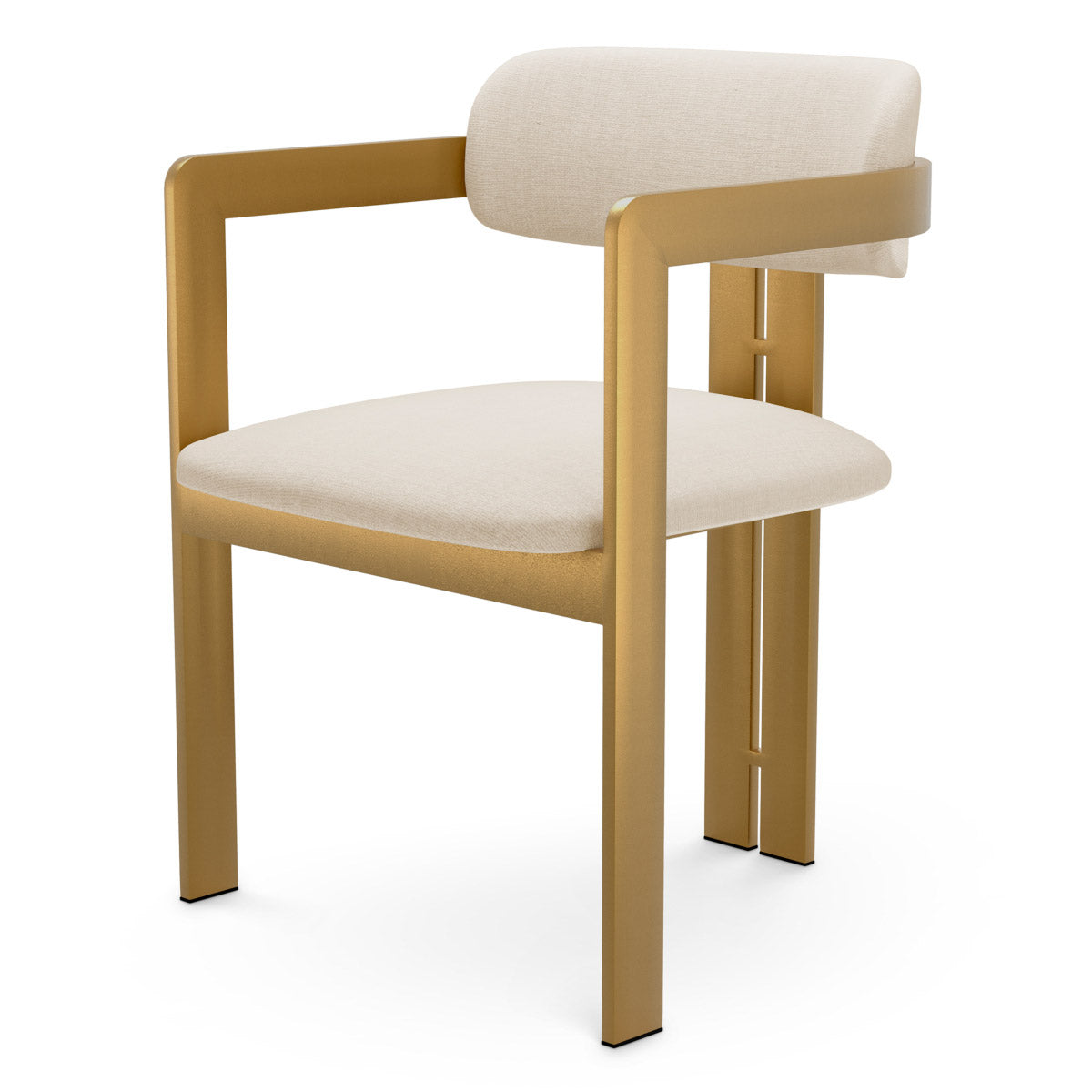 Dining Chair Donato Brushed brass finish | stratfort pearl 83% rayon | 17% cotton Chairs & Sofas CMA0263