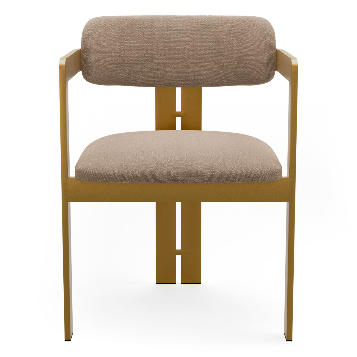 Dining Chair Donato Brushed brass finish | stratfort warm grey 83% rayon | 17% cotton Chairs & Sofas CMA0264 3
