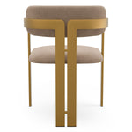 Dining Chair Donato Brushed brass finish | stratfort warm grey 83% rayon | 17% cotton Chairs & Sofas CMA0264 4