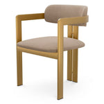 Dining Chair Donato Brushed brass finish | stratfort warm grey 83% rayon | 17% cotton Chairs & Sofas CMA0264 7