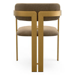 Dining Chair Donato Brushed brass finish | stratfort brown 83% rayon | 17% cotton Chairs & Sofas CMA0266 4