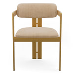 Dining Chair Donato Brushed brass finish | stratfort sand 83% rayon | 17% cotton Chairs & Sofas CMA0267 3