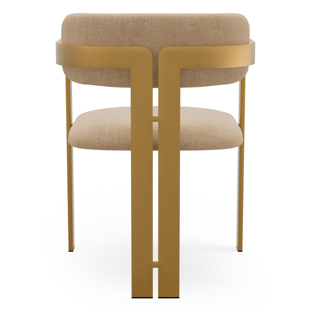 Dining Chair Donato Brushed brass finish | stratfort sand 83% rayon | 17% cotton Chairs & Sofas CMA0267 4
