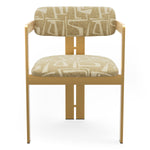 Dining Chair Donato Brushed brass finish | davenport light brown 52% polyester | 48% olefin Chairs & Sofas CMA0269 3