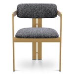 Dining Chair Donato Brushed brass finish | montclair blue 67% polyester | 20% cotton | 13% rayon Chairs & Sofas CMA0272 3