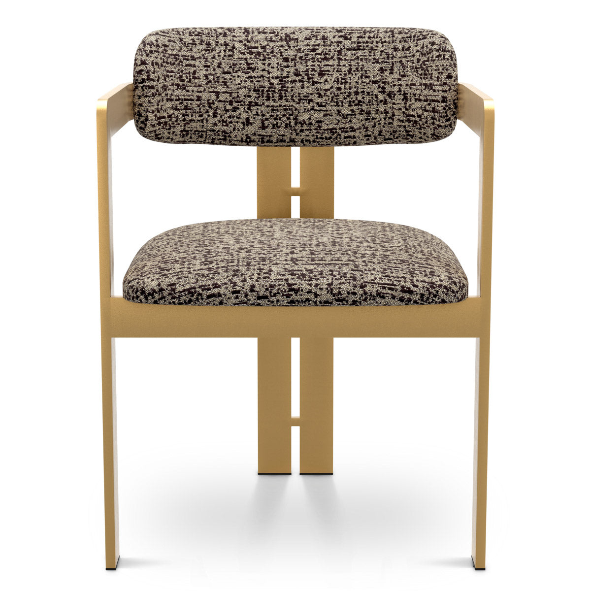 Dining Chair Donato Brushed brass finish | montclair dark brown 67% polyester | 20% cotton | 13% rayon Chairs & Sofas CMA0273 3