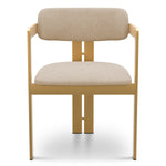 Dining Chair Donato Brushed brass finish | hastings beige 100% polyester Chairs & Sofas CMA0275 3