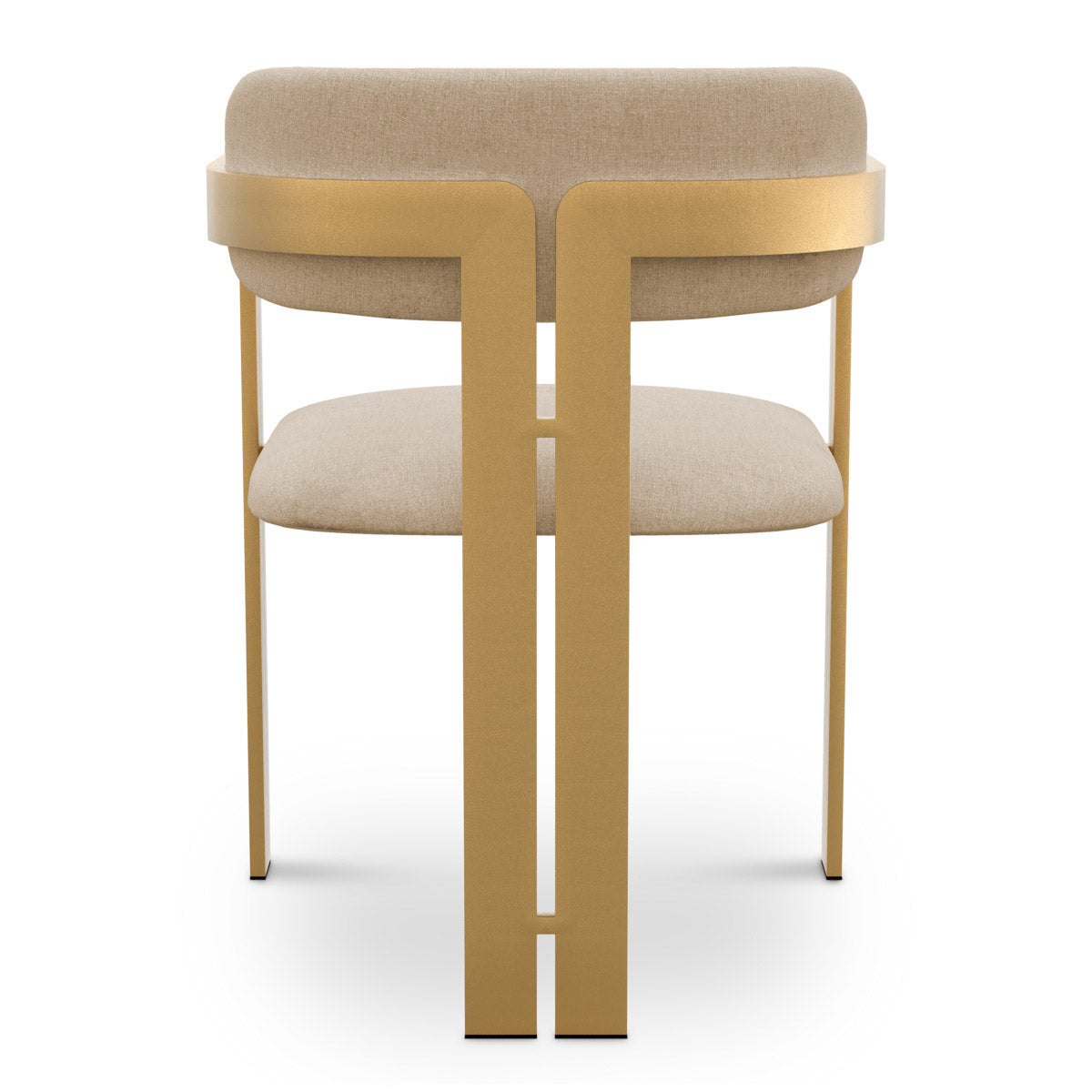Dining Chair Donato Brushed brass finish | hastings beige 100% polyester Chairs & Sofas CMA0275 4