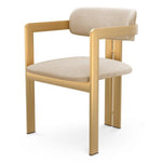 Dining Chair Donato Brushed brass finish | hastings beige 100% polyester Chairs & Sofas CMA0275 7