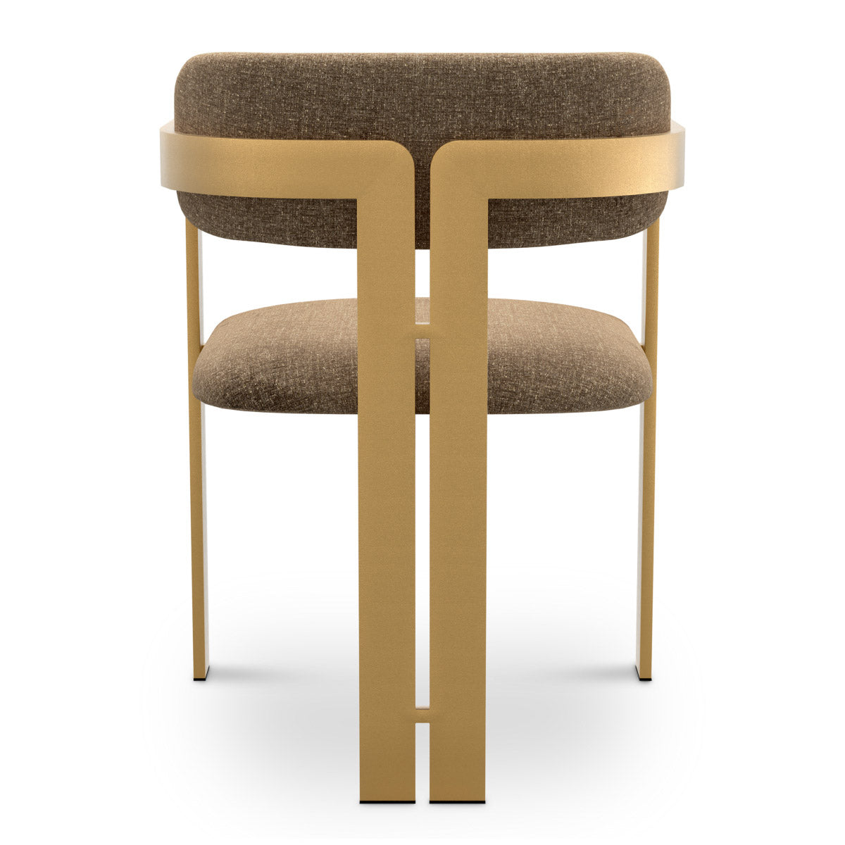 Dining Chair Donato Brushed brass finish | hastings brown 100% polyester Chairs & Sofas CMA0276 4