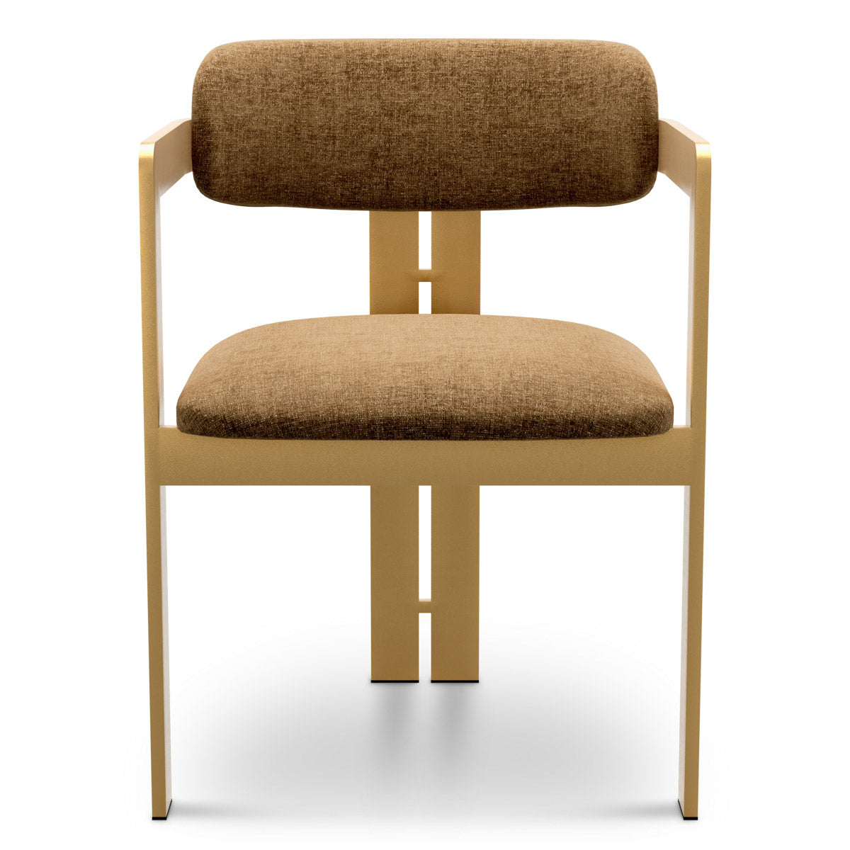 Dining Chair Donato Brushed brass finish | hastings camel 100% polyester Chairs & Sofas CMA0277 3