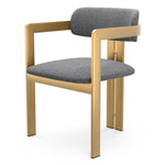 Dining Chair Donato Brushed brass finish | hastings light blue 100% polyester Chairs & Sofas CMA0278