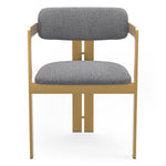 Dining Chair Donato Brushed brass finish | hastings light blue 100% polyester Chairs & Sofas CMA0278 3