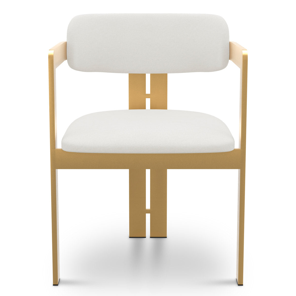 Dining Chair Donato Brushed brass finish | muslin white Chairs & Sofas CMA0285 3