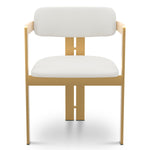 Dining Chair Donato Brushed brass finish | muslin white Chairs & Sofas CMA0285 3