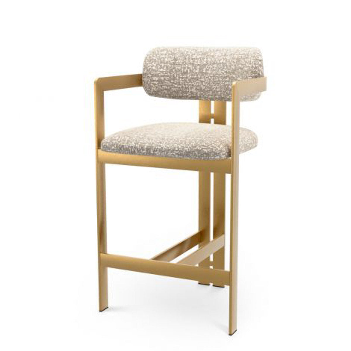 Counter Stool Donato Brushed brass finish | montclair sliver 67% polyester | 20% cotton | 13% rayon Chairs & Sofas CMA0294 13