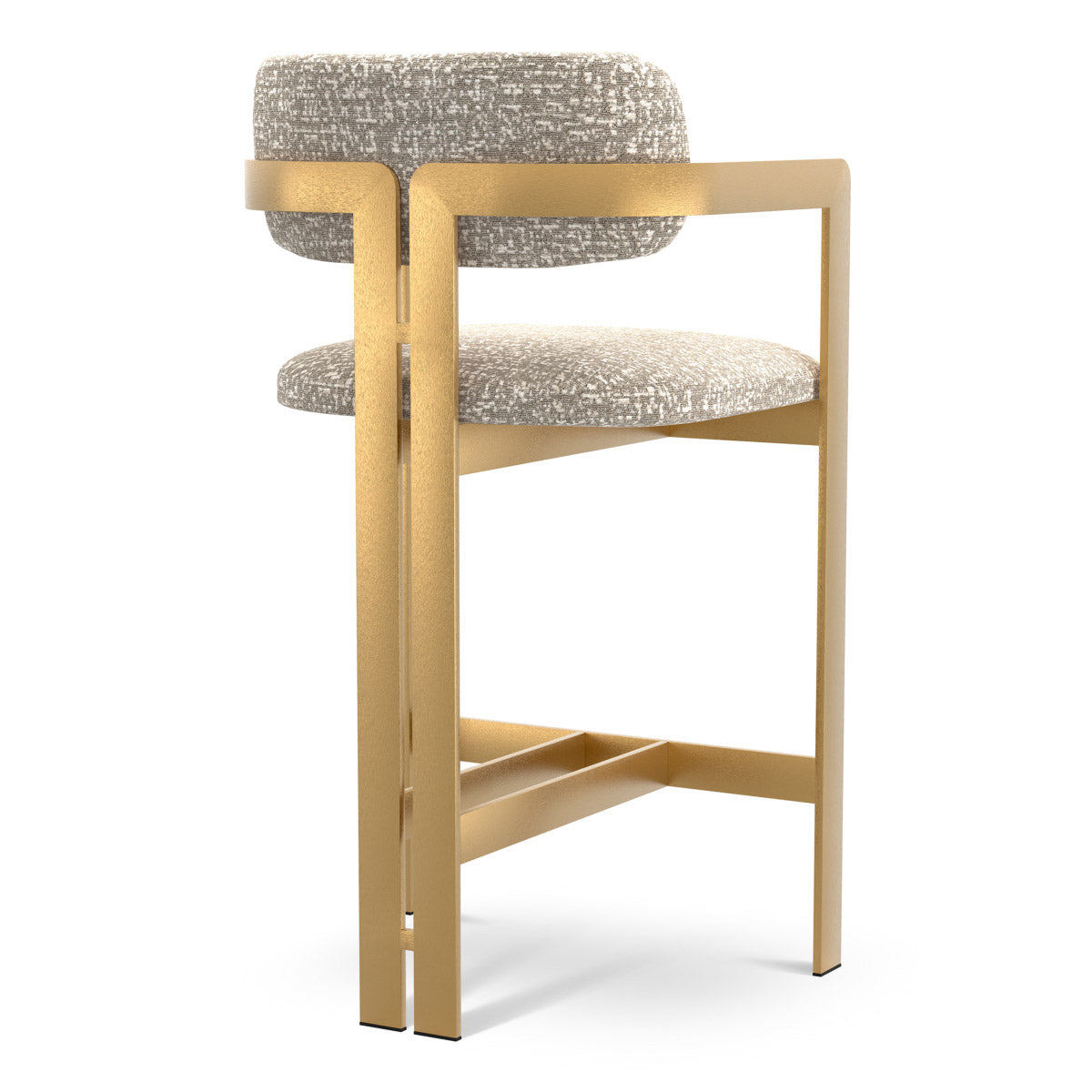 Counter Stool Donato Brushed brass finish | montclair sliver 67% polyester | 20% cotton | 13% rayon Chairs & Sofas CMA0294 4