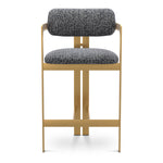 Counter Stool Donato Brushed brass finish | montclair blue 67% polyester | 20% cotton | 13% rayon Chairs & Sofas CMA0295 3