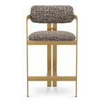 Counter Stool Donato Brushed brass finish | montclair dark brown 67% polyester | 20% cotton | 13% rayon Chairs & Sofas CMA0296 3