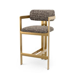 Counter Stool Donato Brushed brass finish | montclair dark brown 67% polyester | 20% cotton | 13% rayon Chairs & Sofas CMA0296 10
