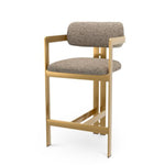 Counter Stool Donato Brushed brass finish | montclair warm grey 67% polyester | 20% cotton | 13% rayon Chairs & Sofas CMA0297 14