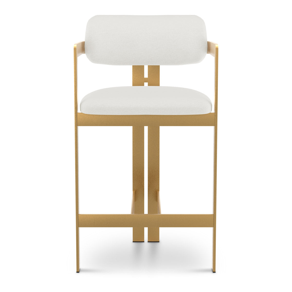 Counter Stool Donato Brushed brass finish | muslin white Chairs & Sofas CMA0308 3