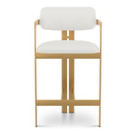 Counter Stool Donato Brushed brass finish | muslin white Chairs & Sofas CMA0308 3