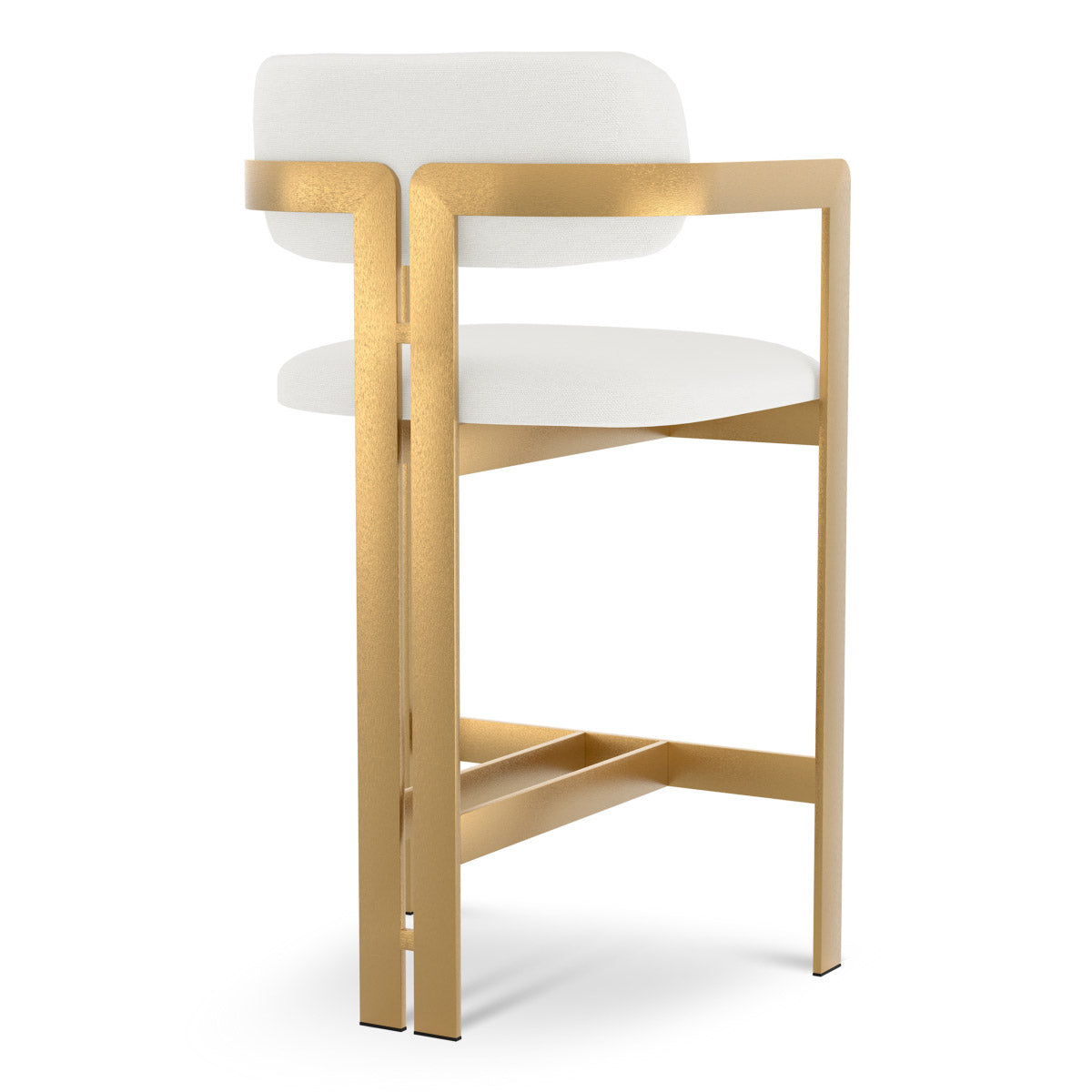 Counter Stool Donato Brushed brass finish | muslin white Chairs & Sofas CMA0308 4