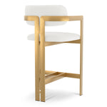Counter Stool Donato Brushed brass finish | muslin white Chairs & Sofas CMA0308 4