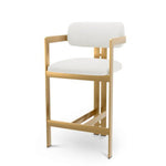 Counter Stool Donato Brushed brass finish | muslin white Chairs & Sofas CMA0308 5
