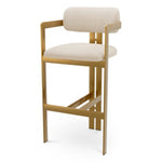 Bar Stool Donato Brushed brass finish | stratfort pearl 83% rayon | 17% cotton Chairs & Sofas CMA0309 16