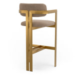 Bar Stool Donato Brushed brass finish | stratfort warm grey 83% rayon | 17% cotton Chairs & Sofas CMA0310 4