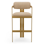 Bar Stool Donato Brushed brass finish | stratfort sand 83% rayon | 17% cotton Chairs & Sofas CMA0313 3