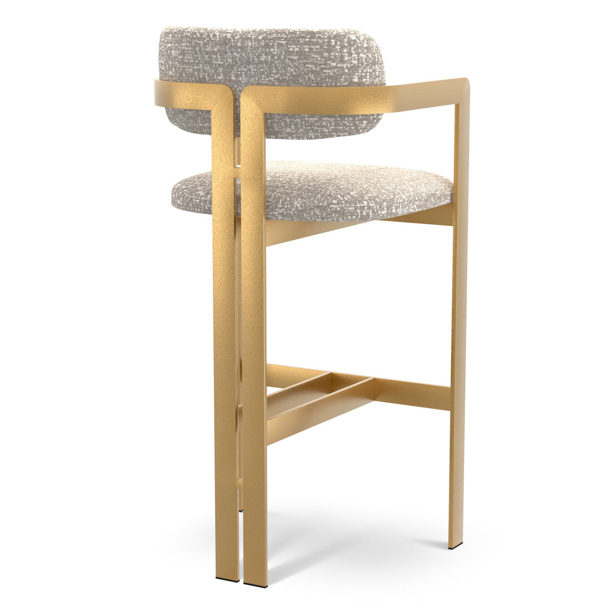 Bar Stool Donato Brushed brass finish | montclair sliver 67% polyester | 20% cotton | 13% rayon Chairs & Sofas CMA0317 4