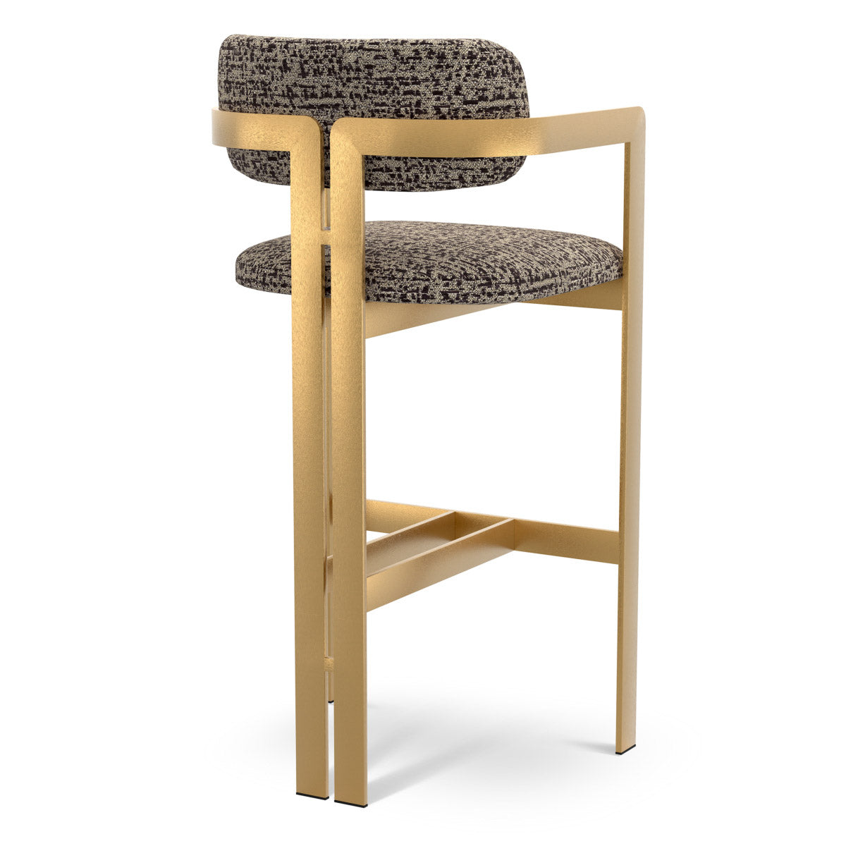 Bar Stool Donato Brushed brass finish | montclair dark brown 67% polyester | 20% cotton | 13% rayon Chairs & Sofas CMA0319 4