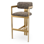 Bar Stool Donato Brushed brass finish | montclair dark brown 67% polyester | 20% cotton | 13% rayon Chairs & Sofas CMA0319 7