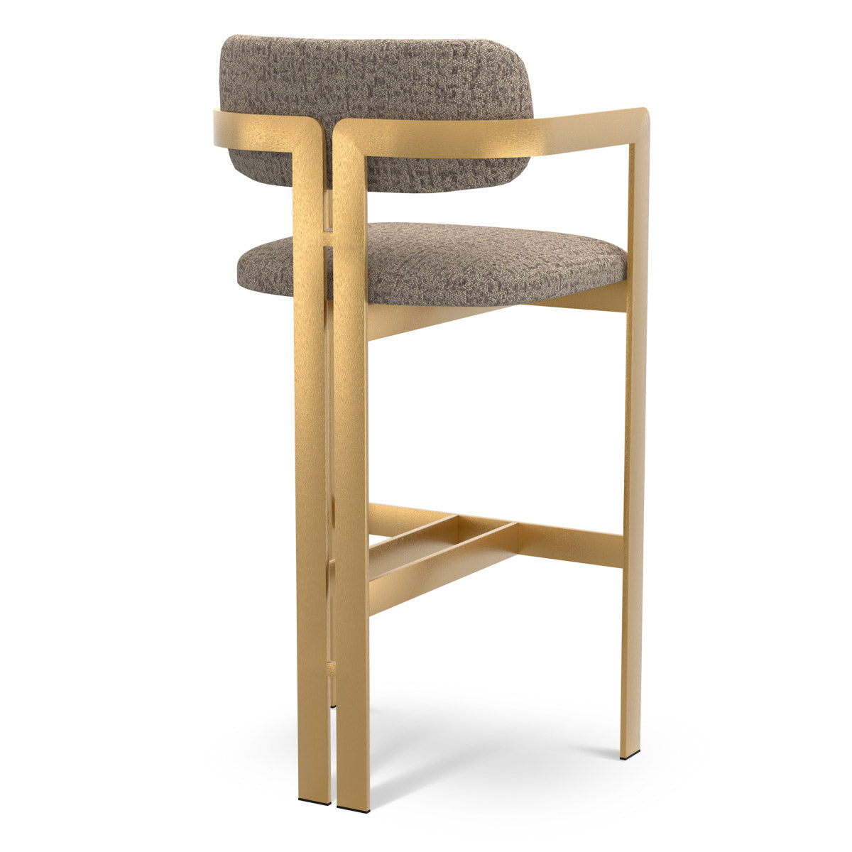Bar Stool Donato Brushed brass finish | montclair warm grey 67% polyester | 20% cotton | 13% rayon Chairs & Sofas CMA0320 4