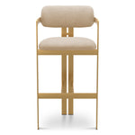 Bar Stool Donato Brushed brass finish | hastings beige 100% polyester Chairs & Sofas CMA0321 3