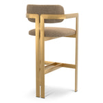 Bar Stool Donato Brushed brass finish | hastings brown 100% polyester Chairs & Sofas CMA0322 4
