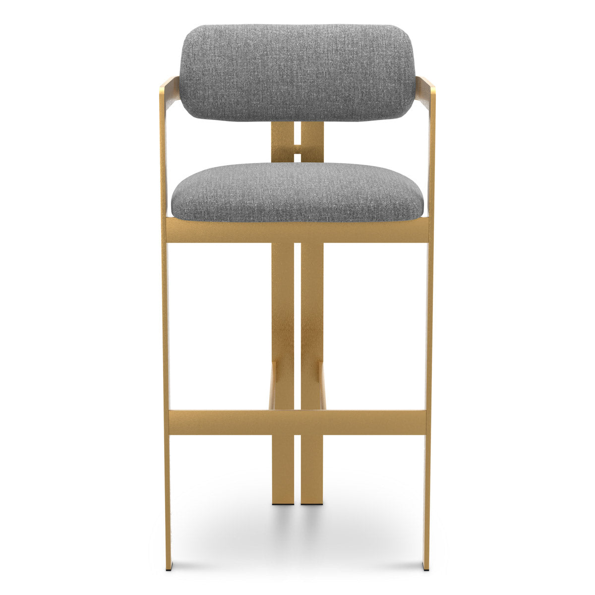 Bar Stool Donato Brushed brass finish | hastings light blue 100% polyester Chairs & Sofas CMA0324 3