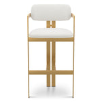 Bar Stool Donato Brushed brass finish | muslin white Chairs & Sofas CMA0331 3