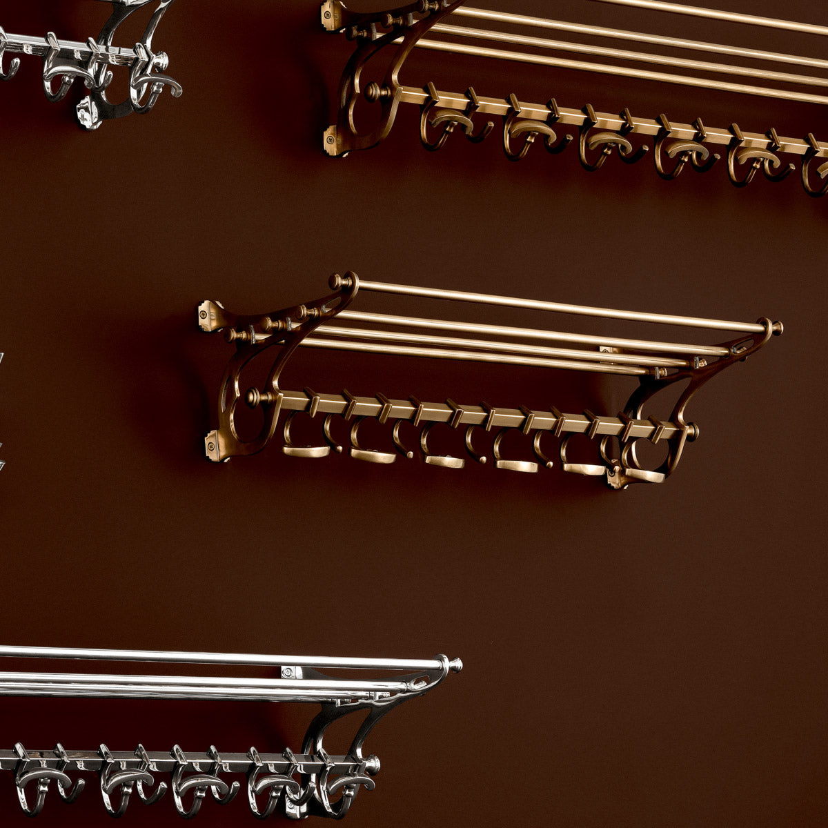 Eichholtz Coatrack Hudson S trains. This nostalgic wall mounted coat rack features 13 hooks for hanging overcoats and jackets