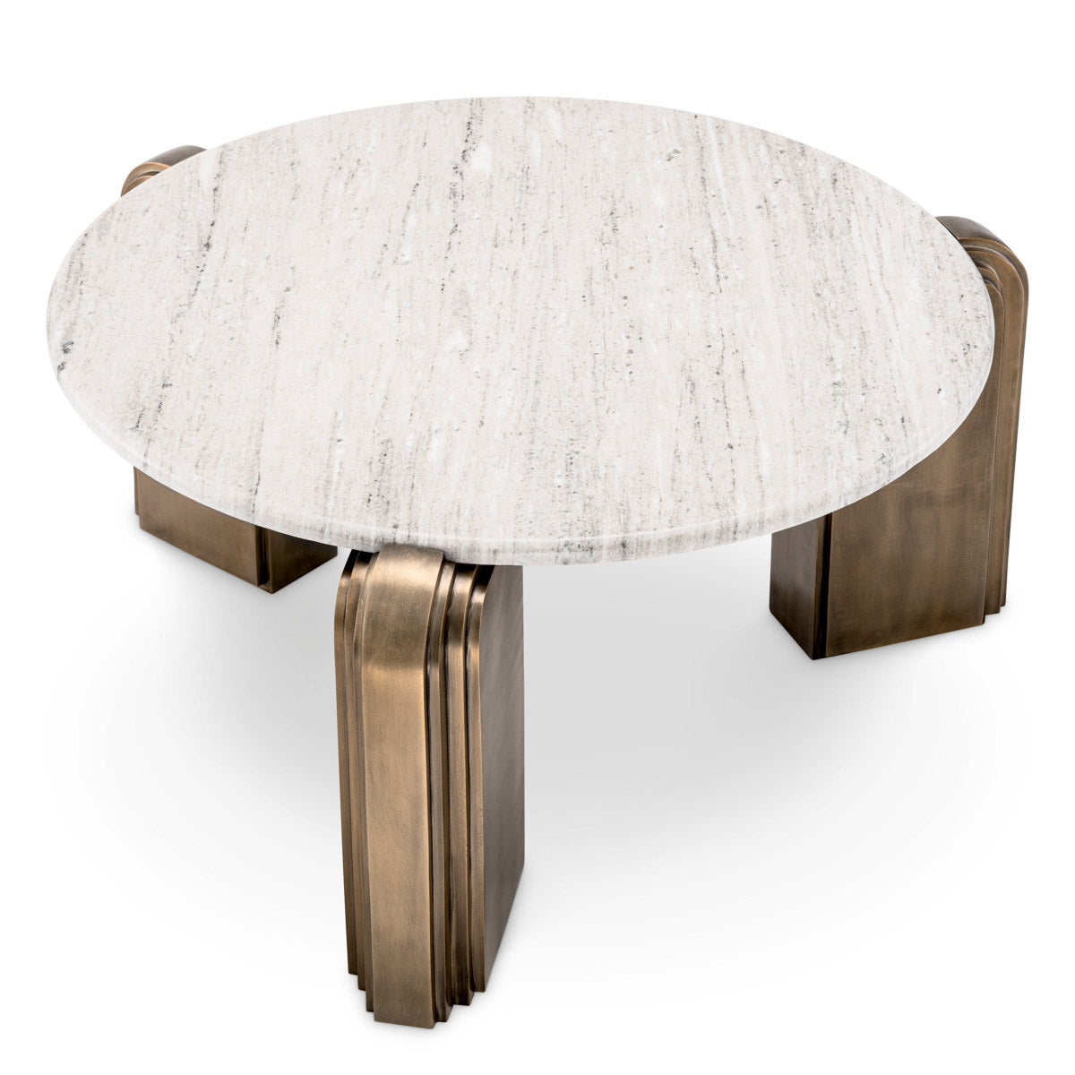 Eichholtz Coffee Table Albion of marble with the inviting warmth of brass, creating an exquisite focal point in your